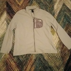 Light Gray North Face Zip Up